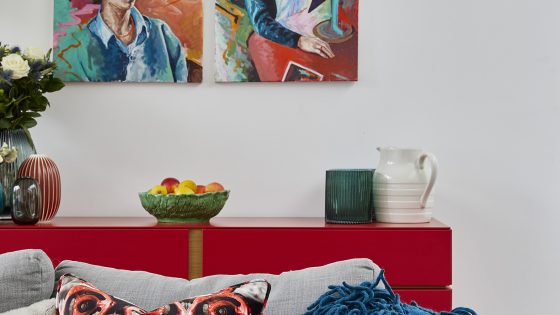 Using the colour red in a living room by Emma Green