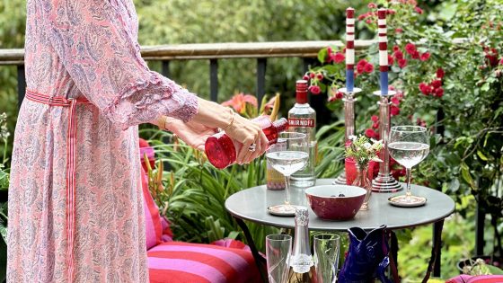 interior designer Emma Green in Style & Decor blogger Sarah's garden